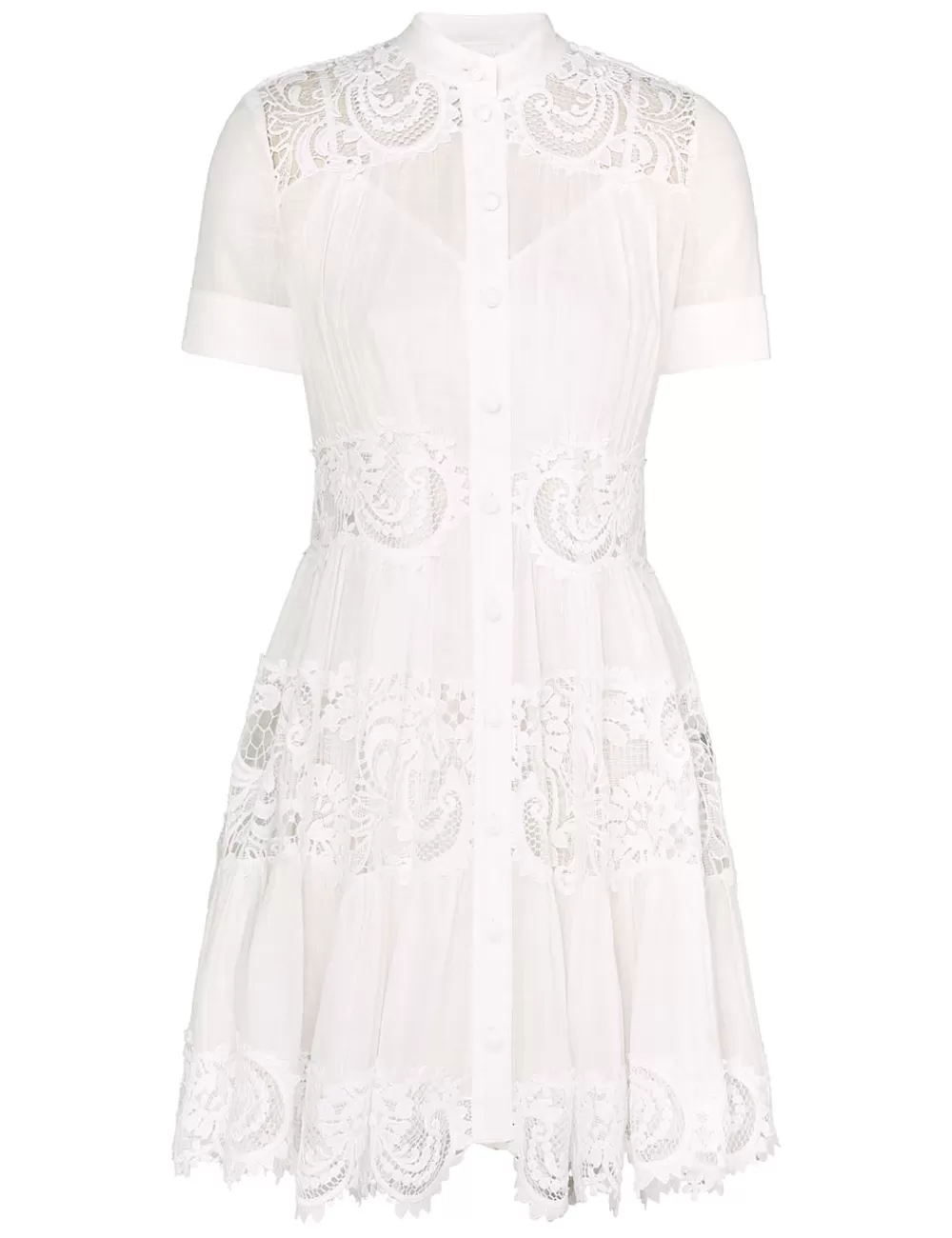 ZIMMERMANN Pop Lace Trimmed Mini Dress