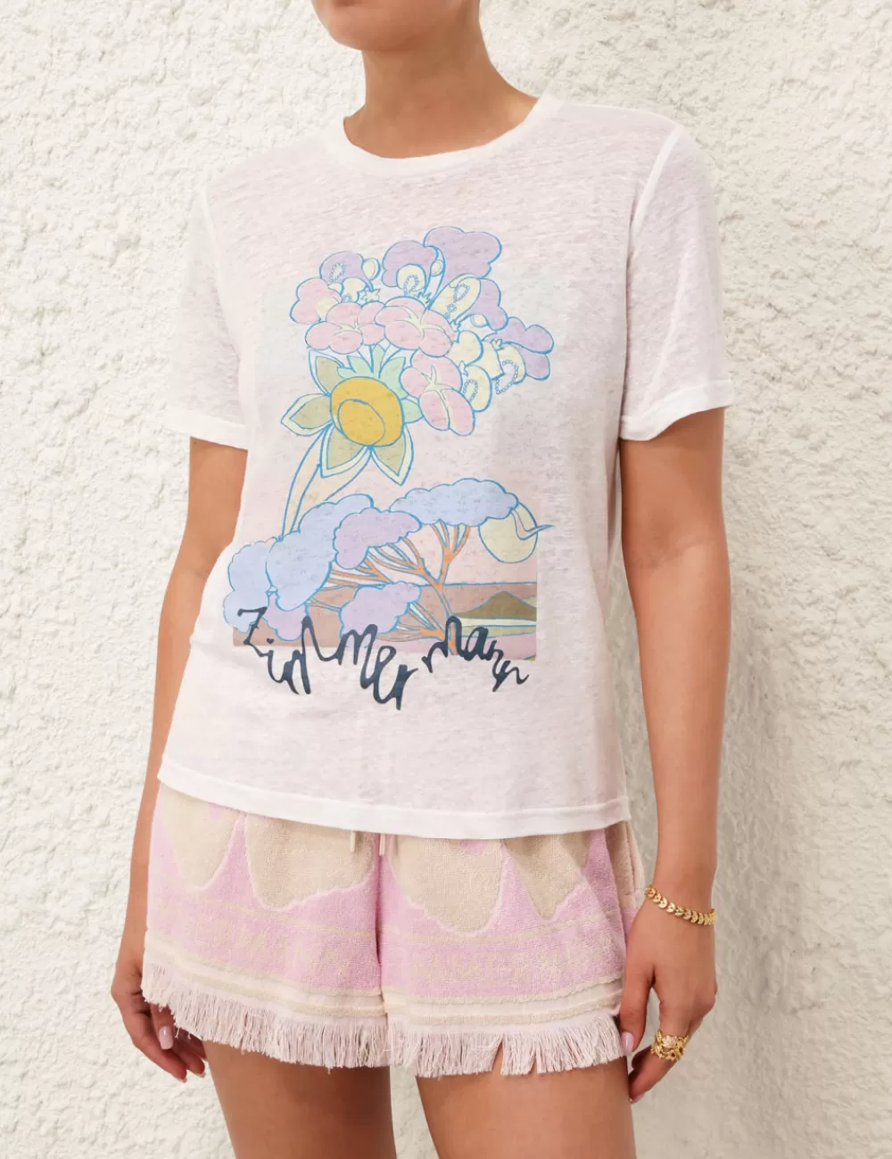 ZIMMERMANN Pop Printed Straight Tee