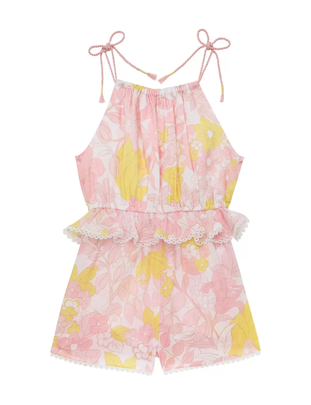 Kids ZIMMERMANN Pop Tie Playsuit