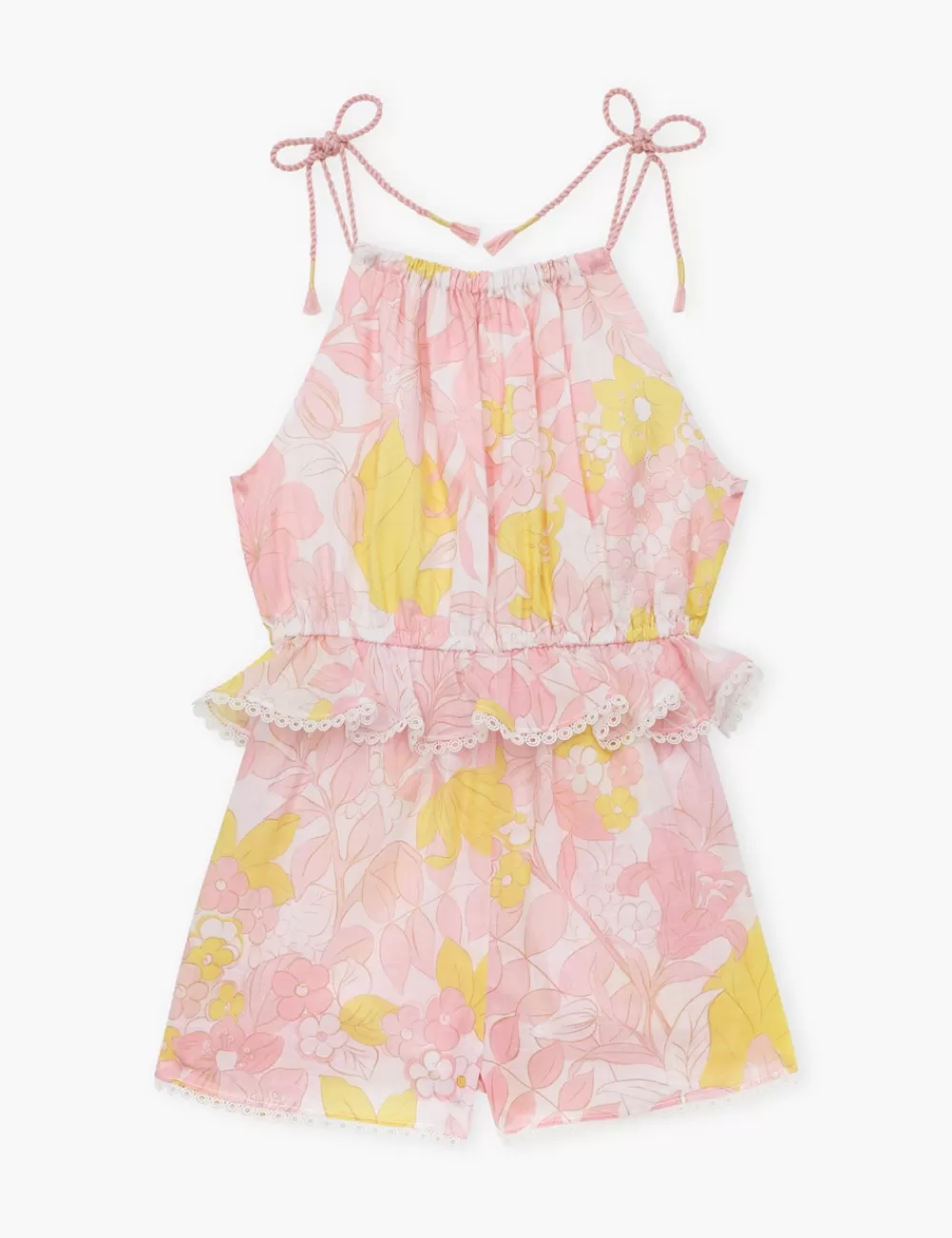 Kids ZIMMERMANN Pop Tie Playsuit