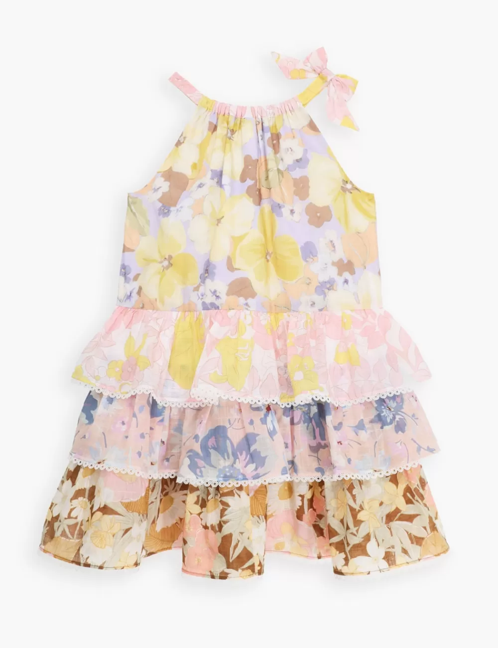 Kids ZIMMERMANN Pop Tiered Halter Dress