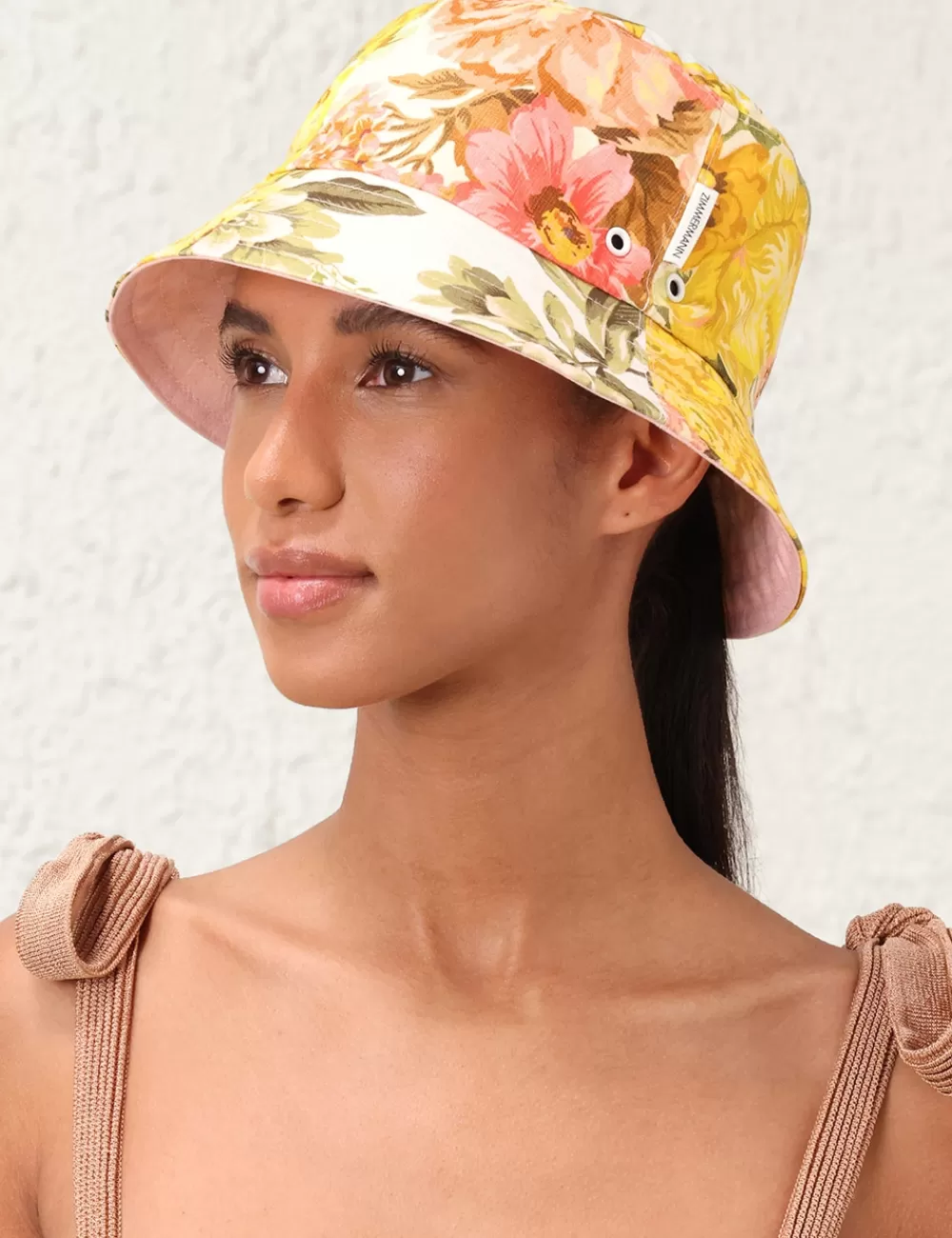 ZIMMERMANN Printed Canvas Bucket Hat