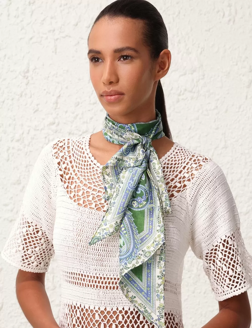 ZIMMERMANN Printed Silk Neck Scarf