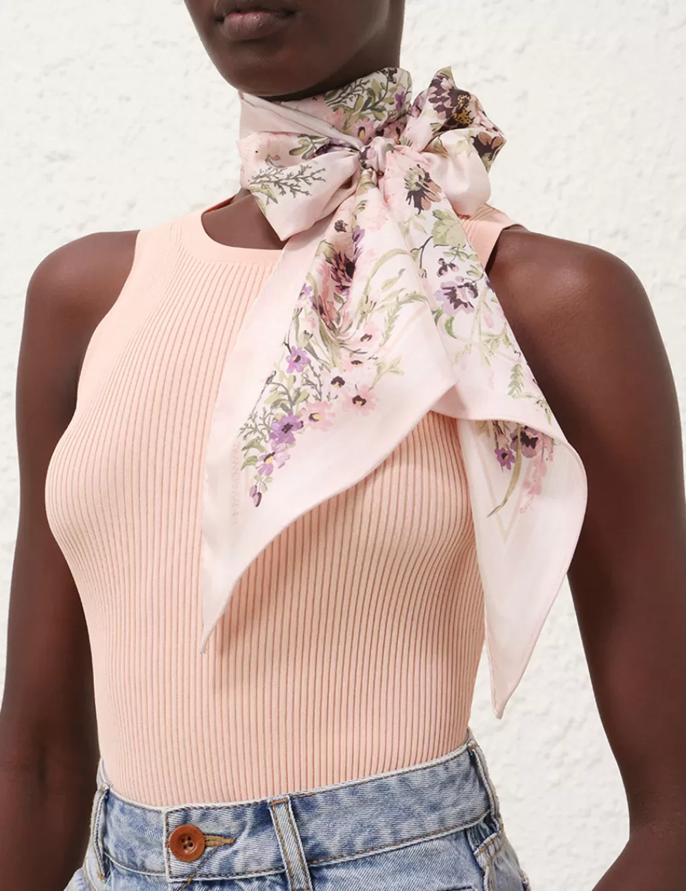 ZIMMERMANN Printed Silk Neck Scarf