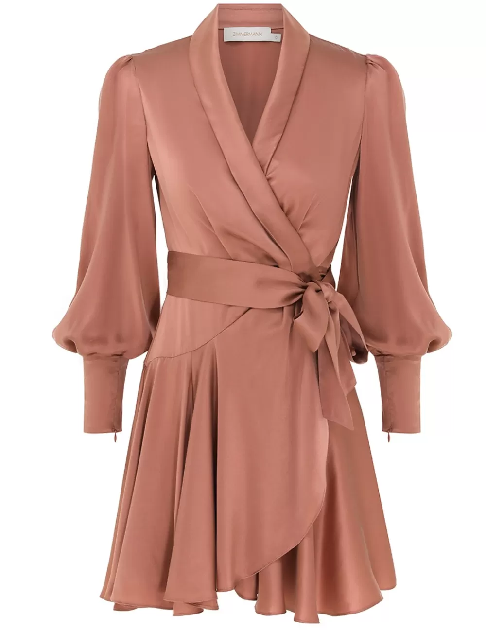 ZIMMERMANN Silk Wrap Mini Dress