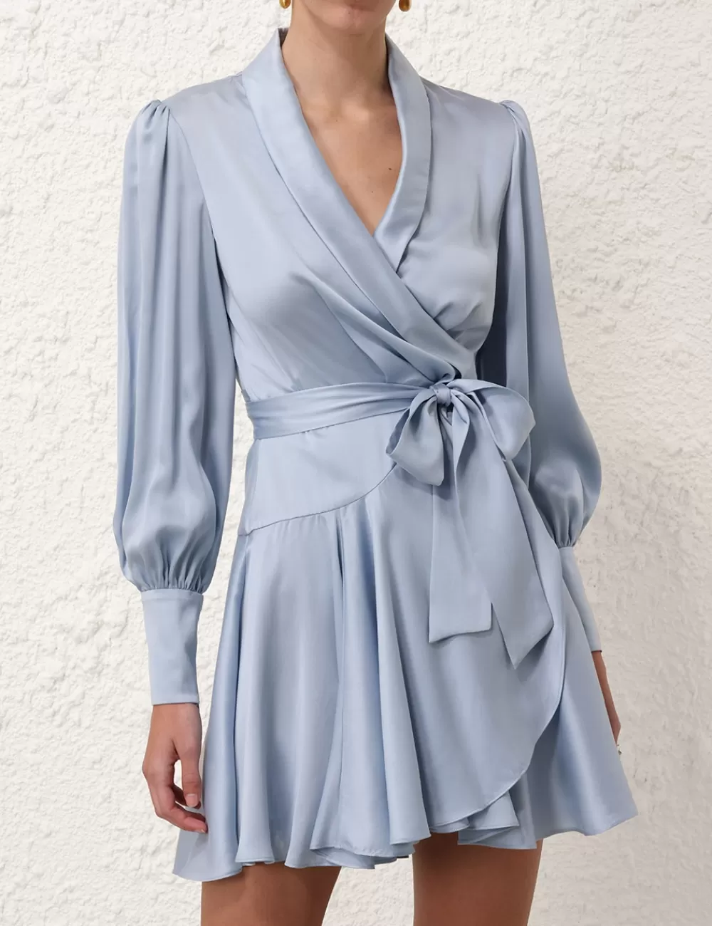 ZIMMERMANN Silk Wrap Mini Dress