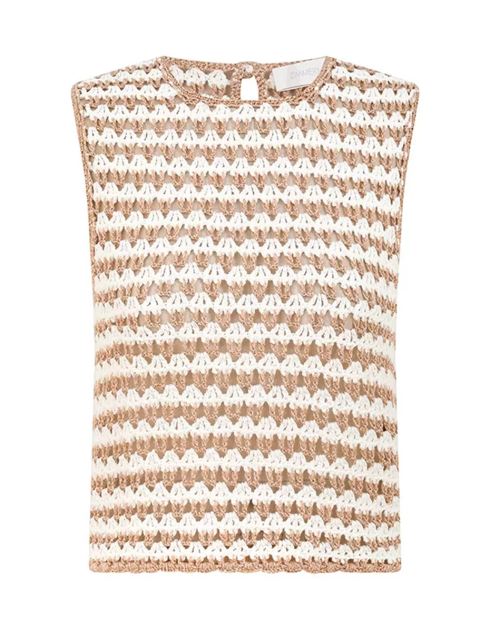 ZIMMERMANN Tallow Crochet Tank Top