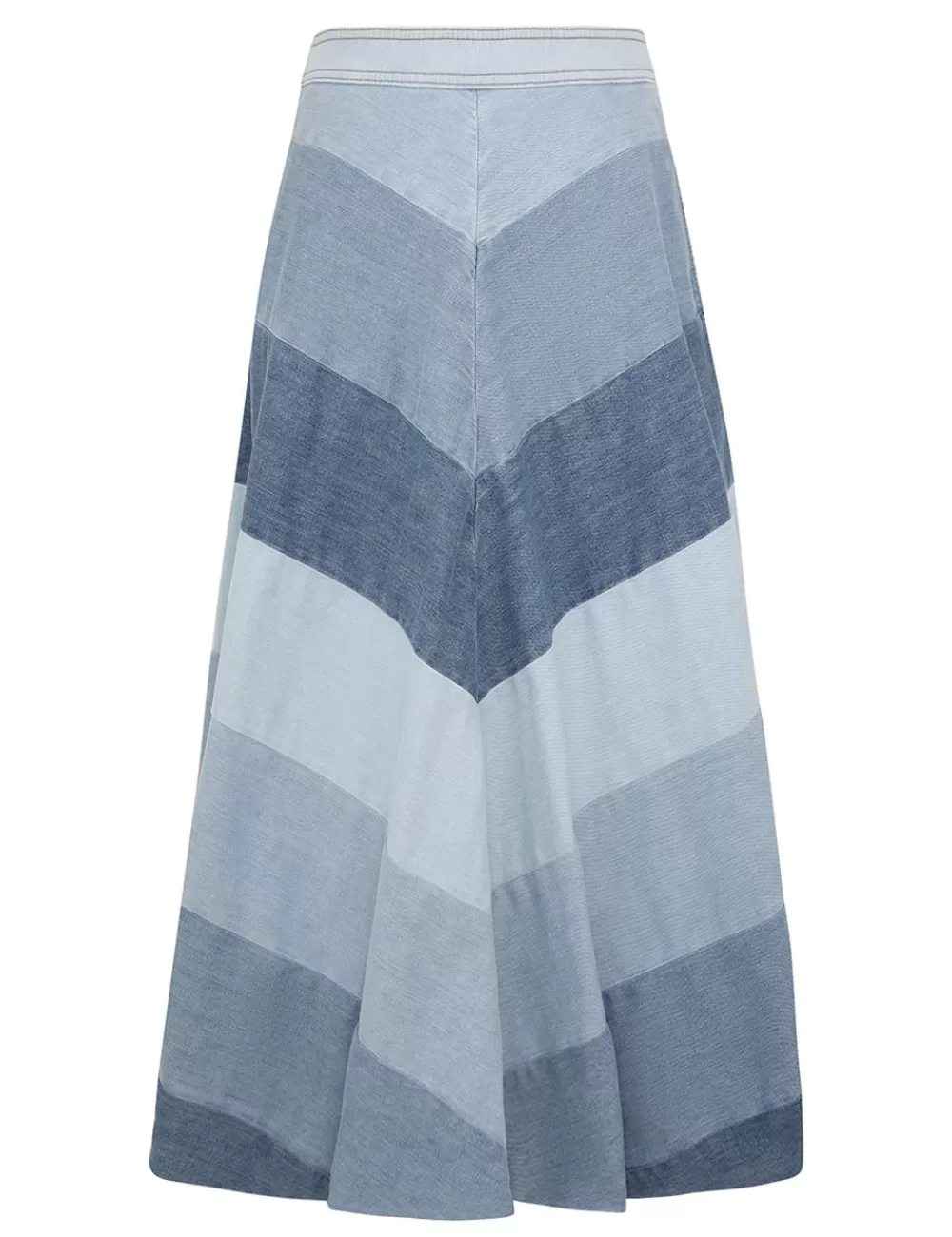 ZIMMERMANN Tallow Denim Midi Skirt