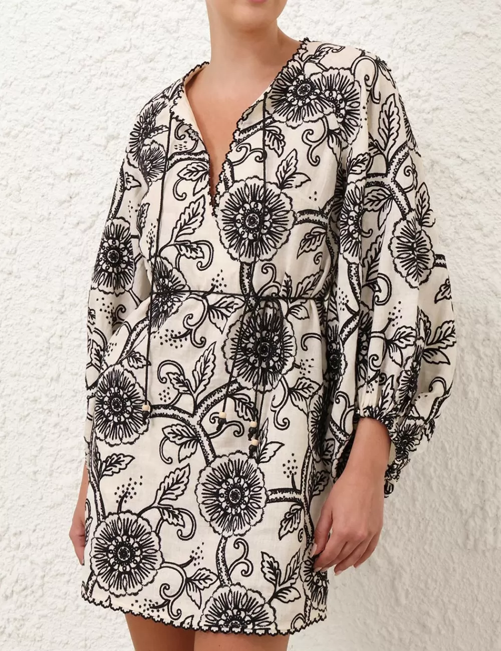 ZIMMERMANN Tallow Embroidered Mini Dress