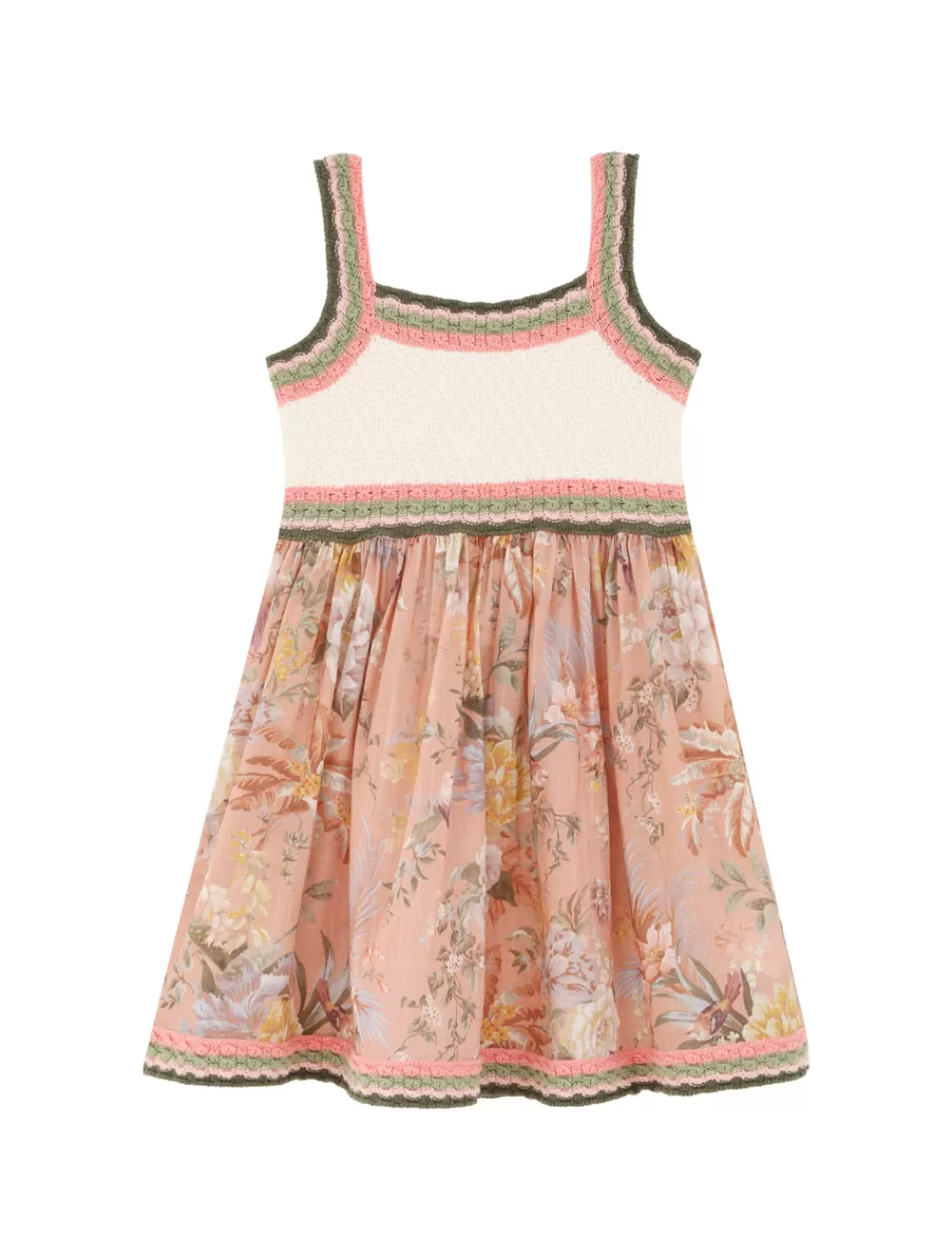 Kids ZIMMERMANN Tallow Kids Knit Printed Dress