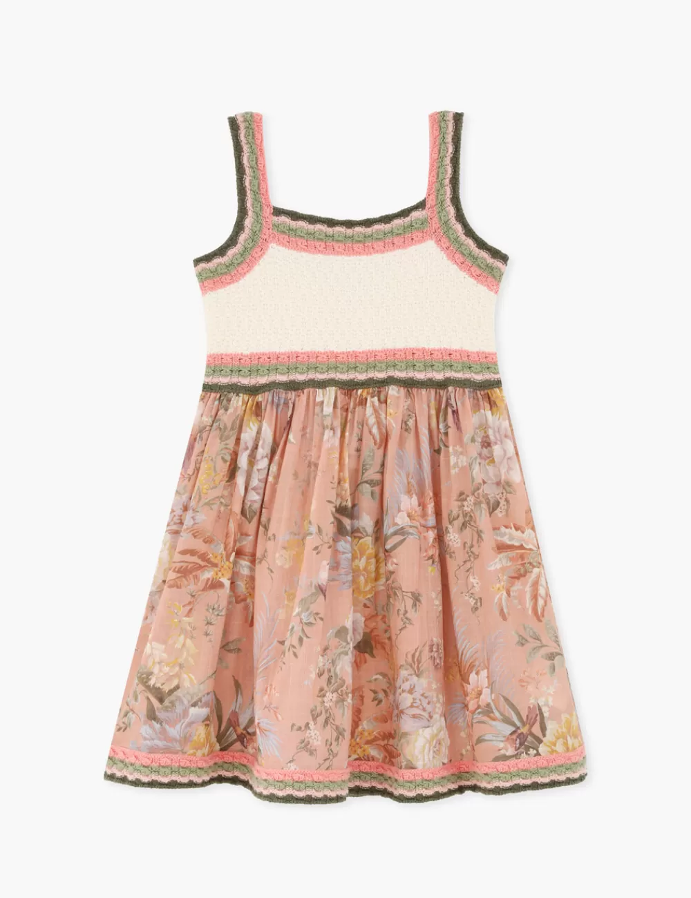 Kids ZIMMERMANN Tallow Kids Knit Printed Dress