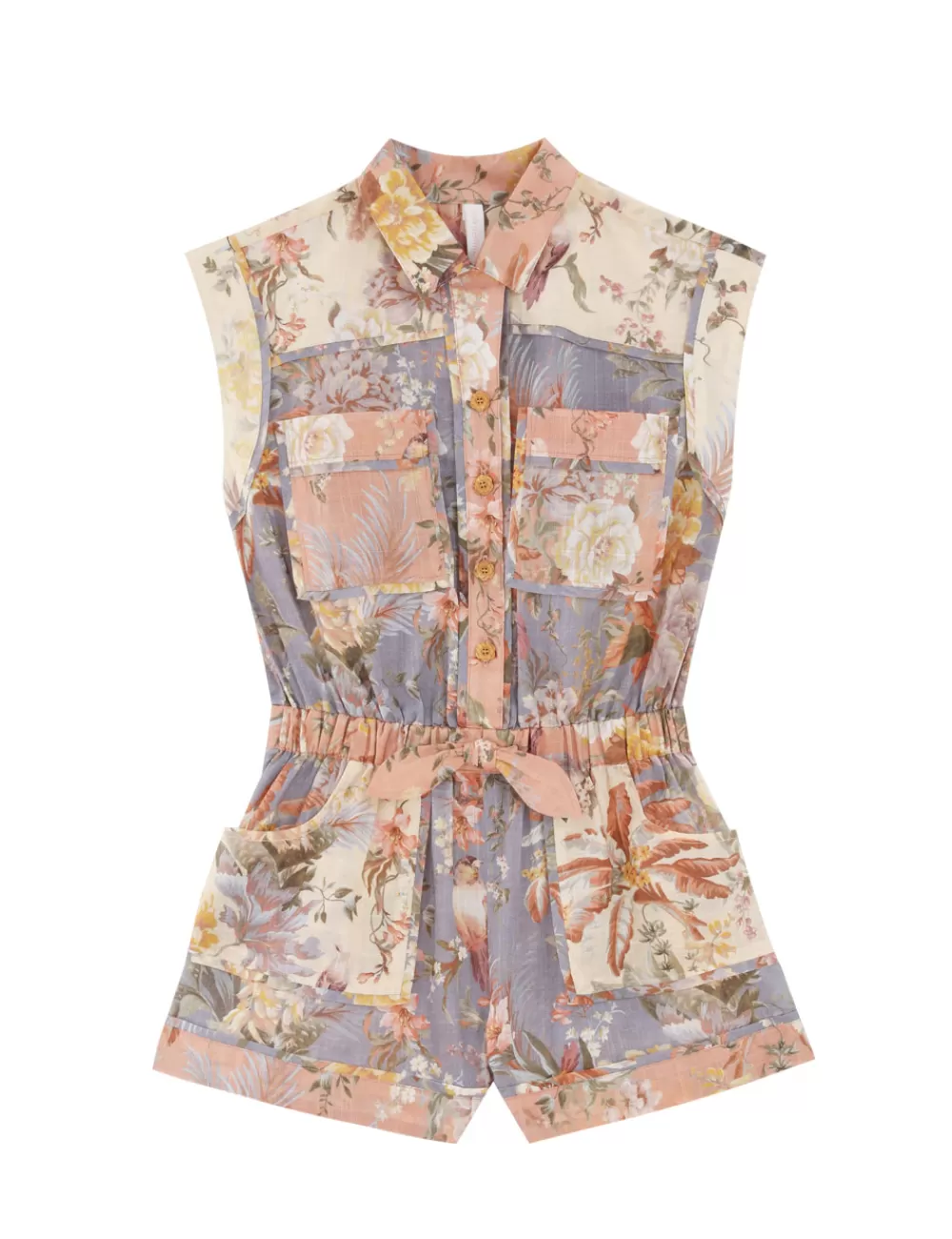 Kids ZIMMERMANN Tallow Kids Pocket Playsuit