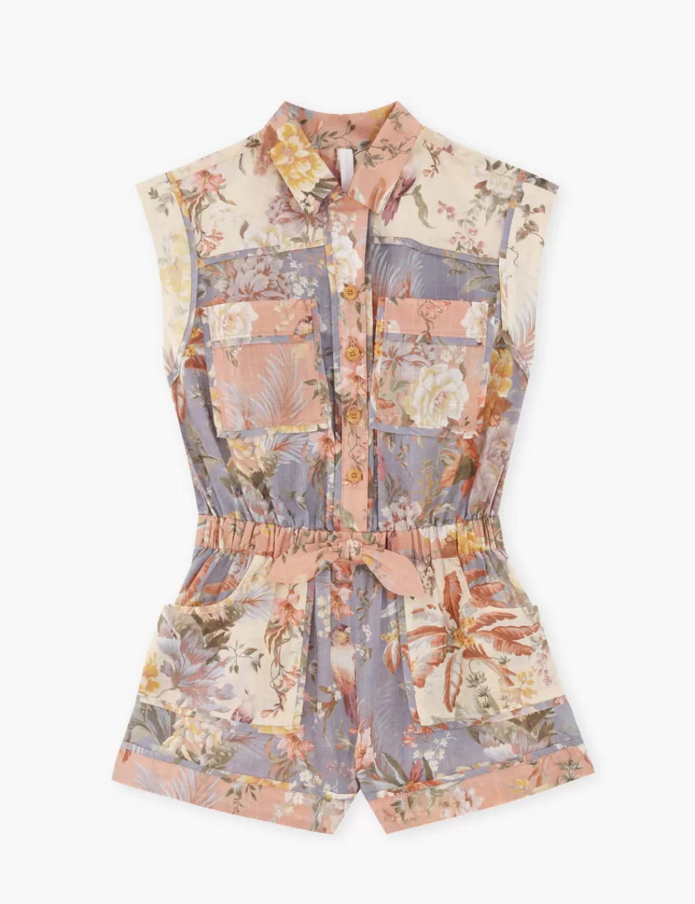 Kids ZIMMERMANN Tallow Kids Pocket Playsuit