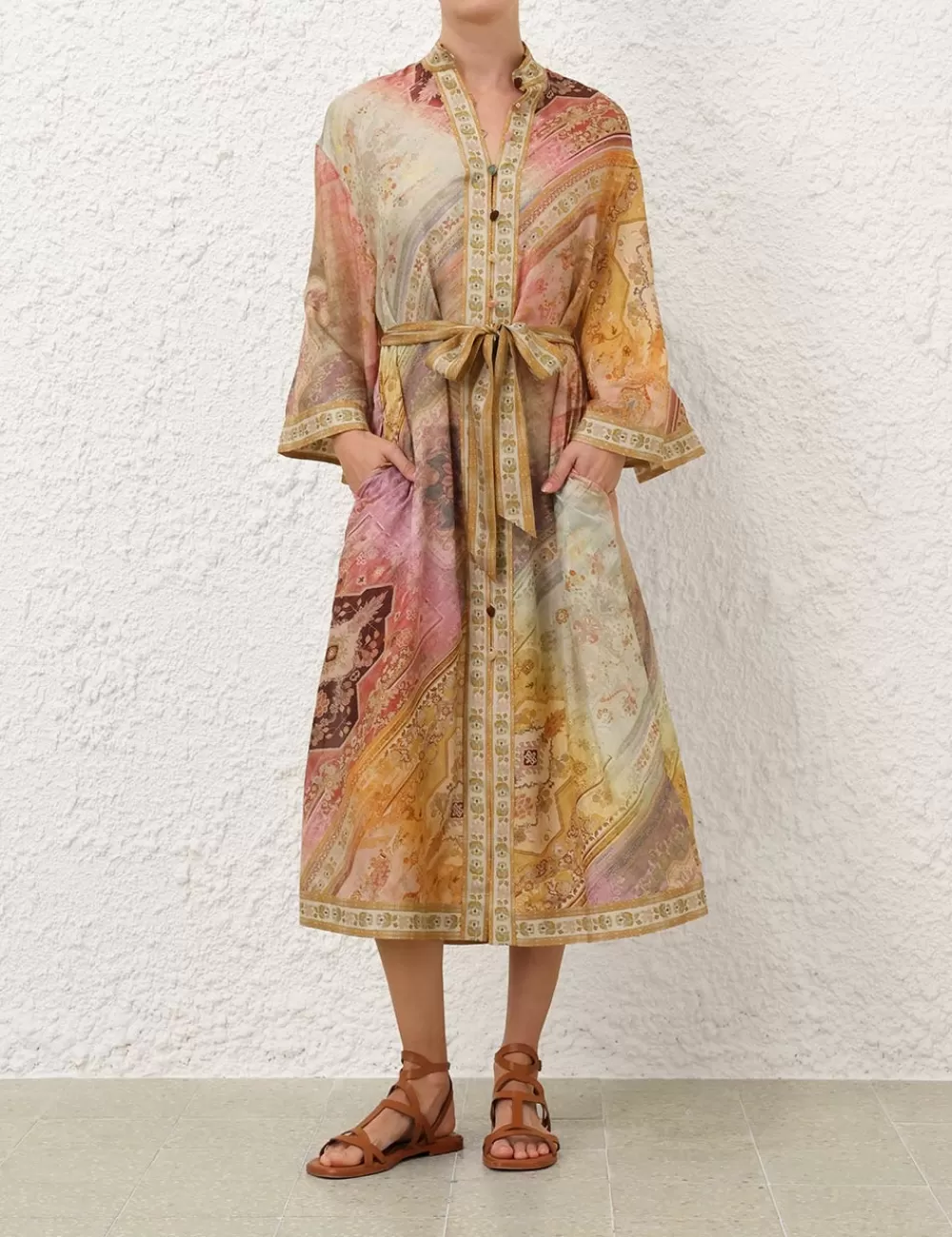 ZIMMERMANN Tallow Midi Shirt Dress