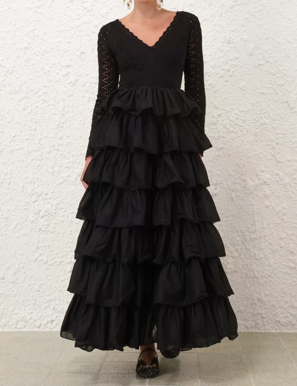 ZIMMERMANN Tallow Tiered Ruffle Gown