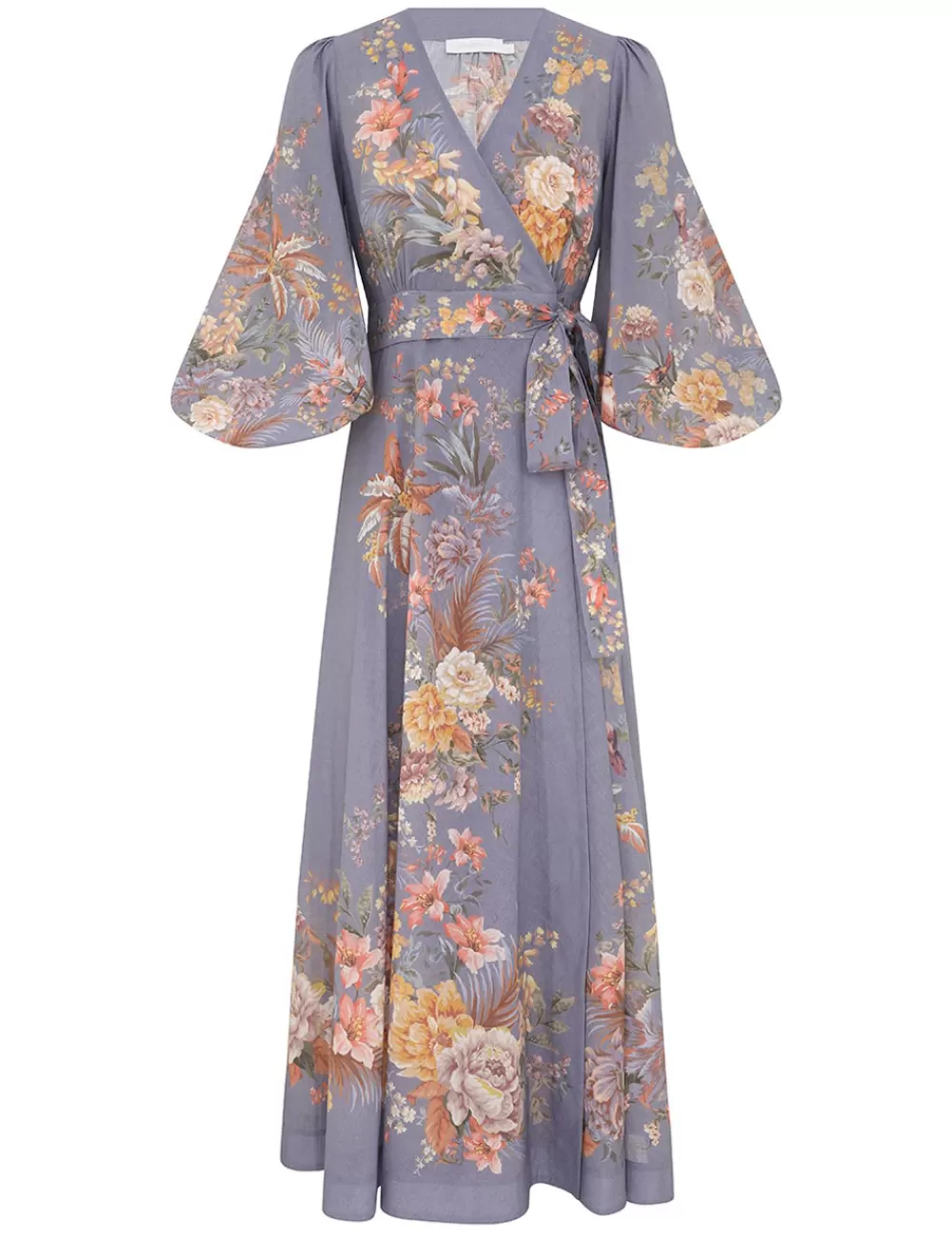 ZIMMERMANN Tallow Wrap Midi Dress