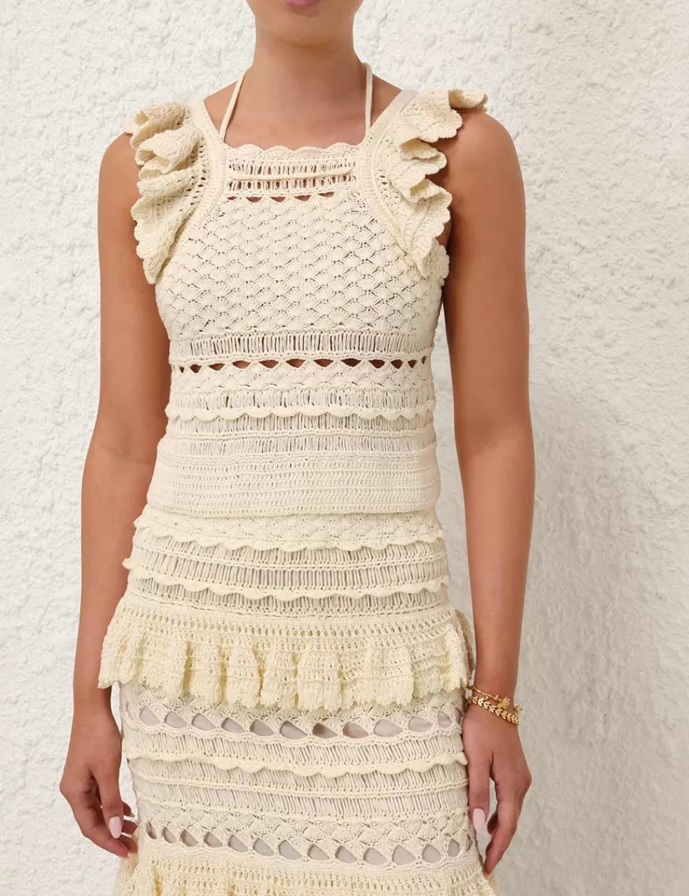 ZIMMERMANN Waverly Crochet Halter Tank