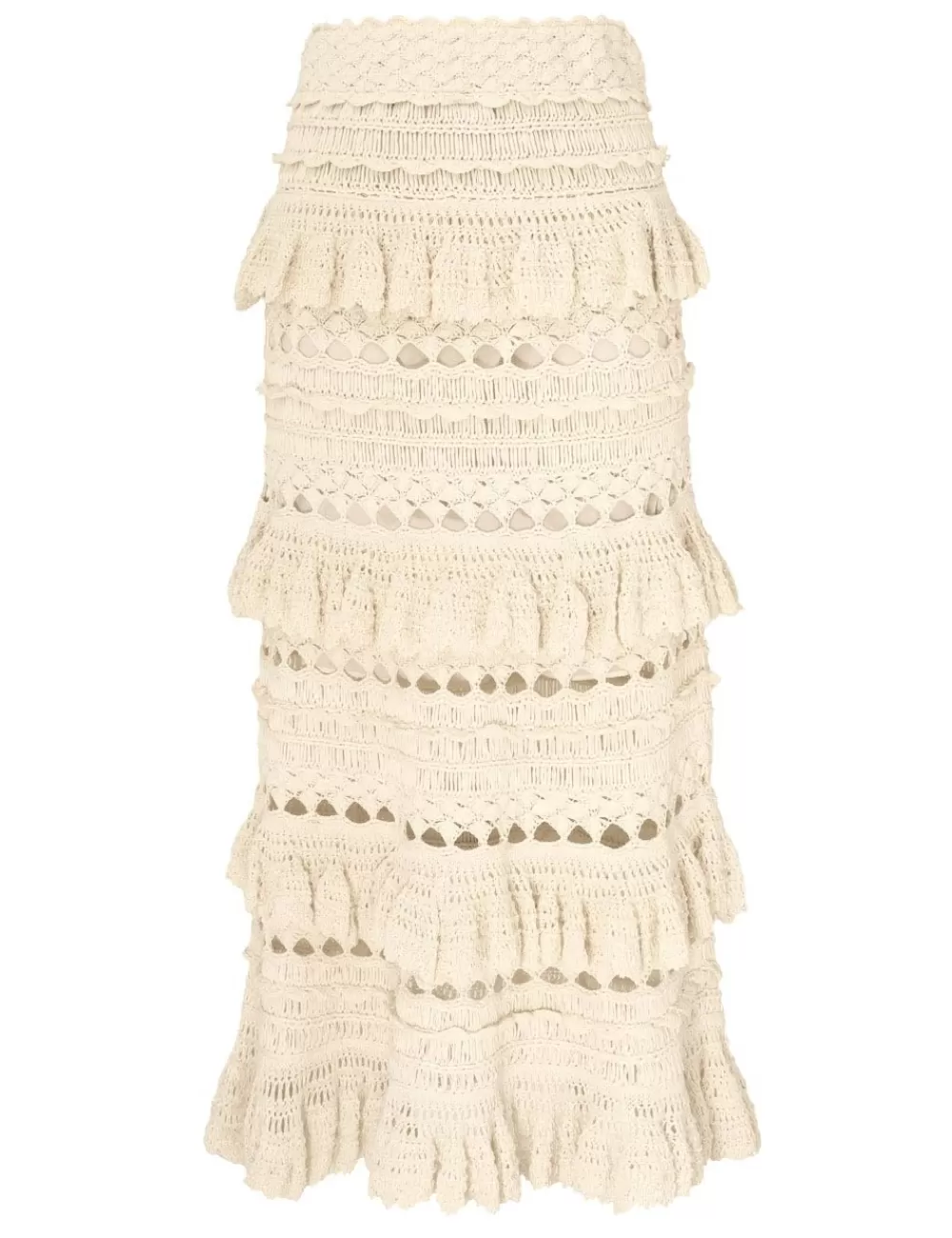 ZIMMERMANN Waverly Crochet Midi Skirt