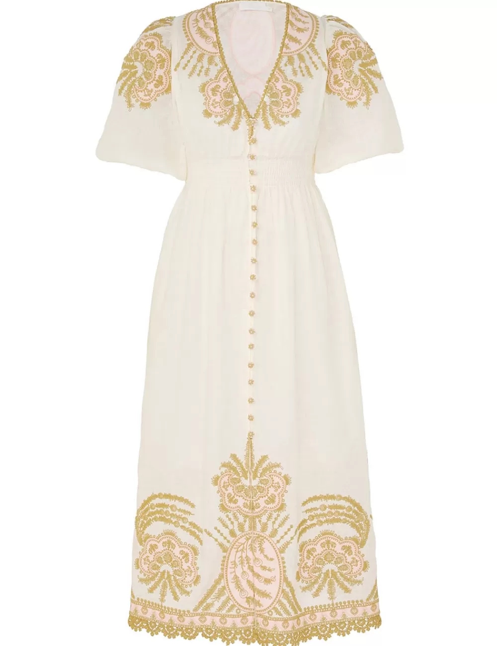 ZIMMERMANN Waverly Embroidered Midi Dress