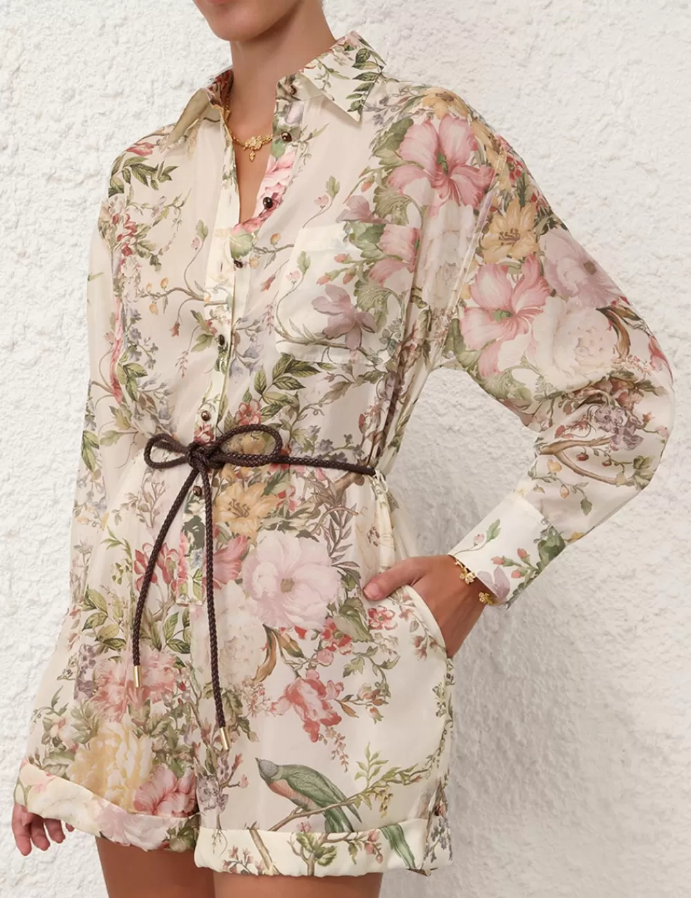 ZIMMERMANN Waverly Shirt Playsuit