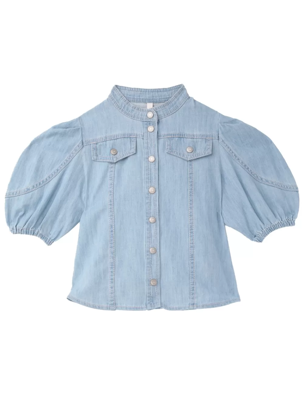 Kids ZIMMERMANN Waverly Utility Denim Top