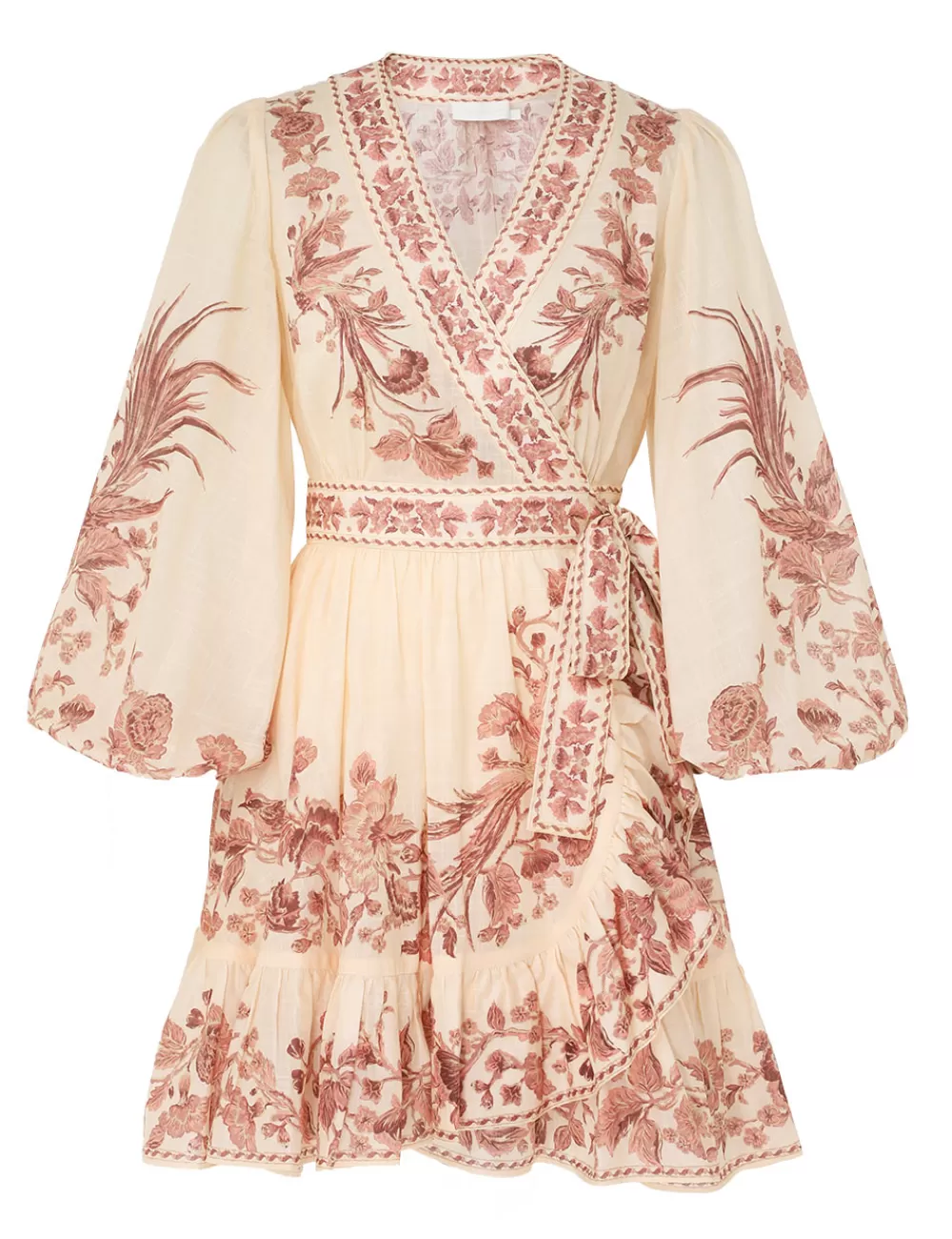 ZIMMERMANN Waverly Wrap Mini Dress