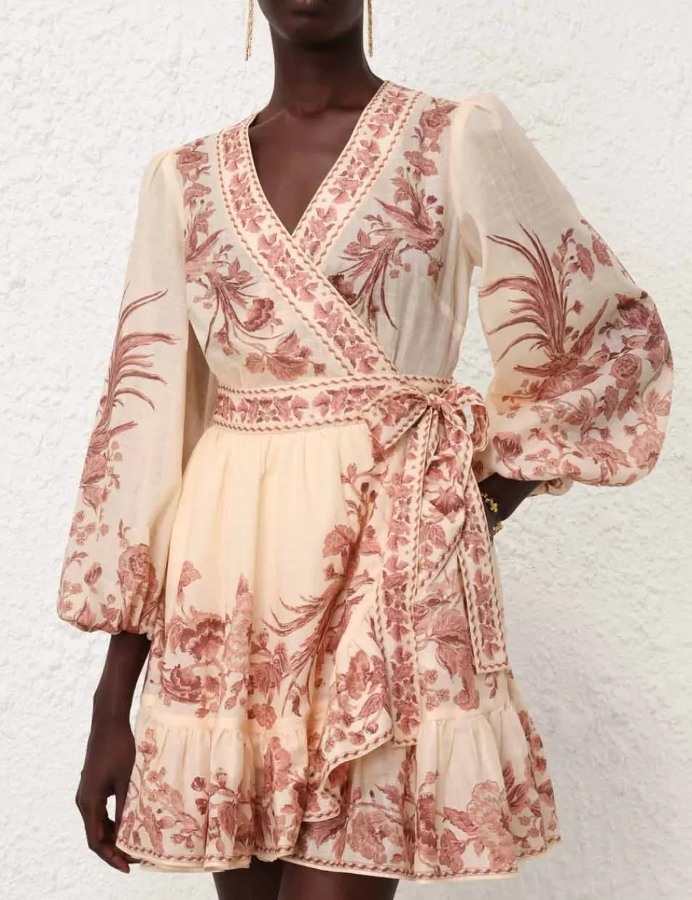 ZIMMERMANN Waverly Wrap Mini Dress