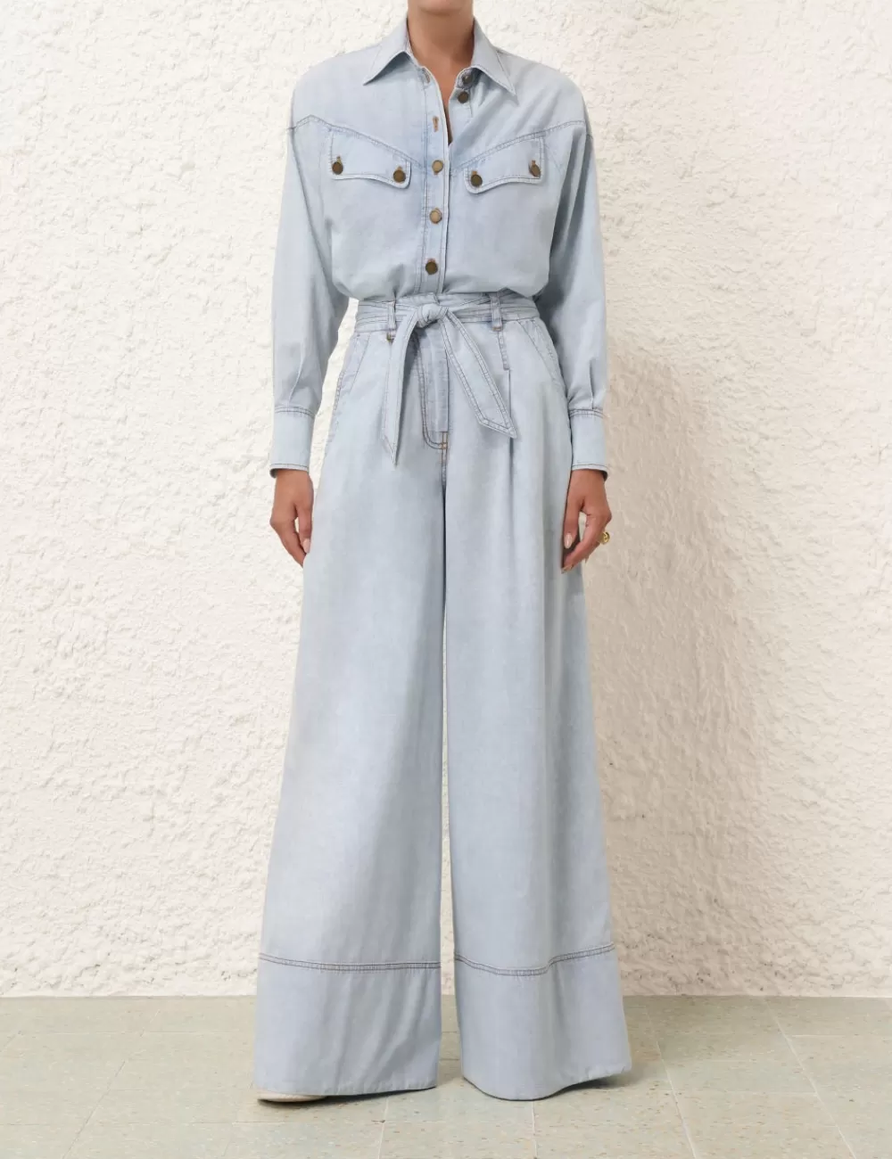 ZIMMERMANN Wide Leg Denim Pant