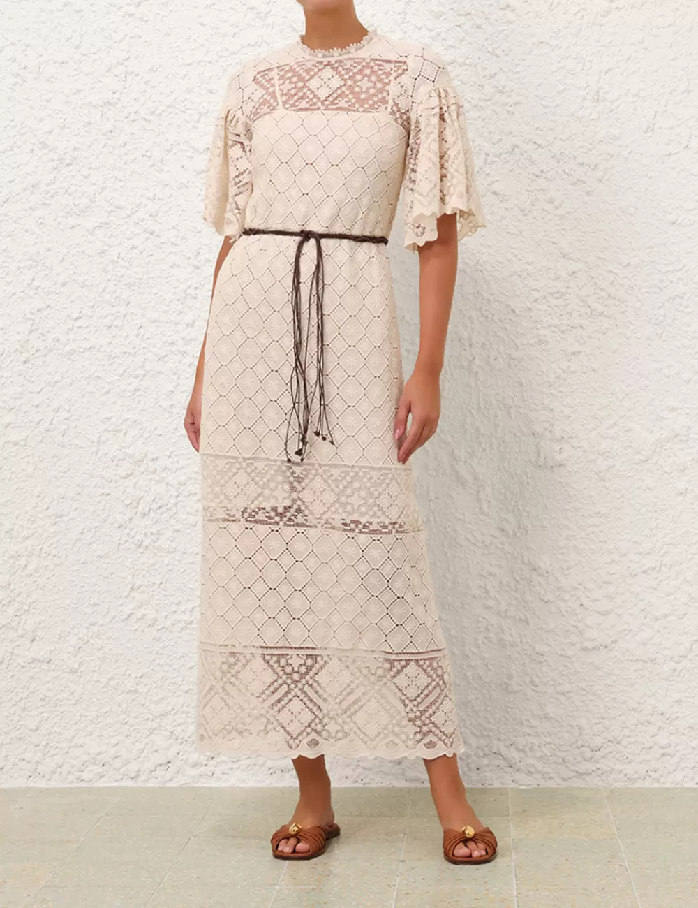 ZIMMERMANN Wylie Crochet Midi Dress