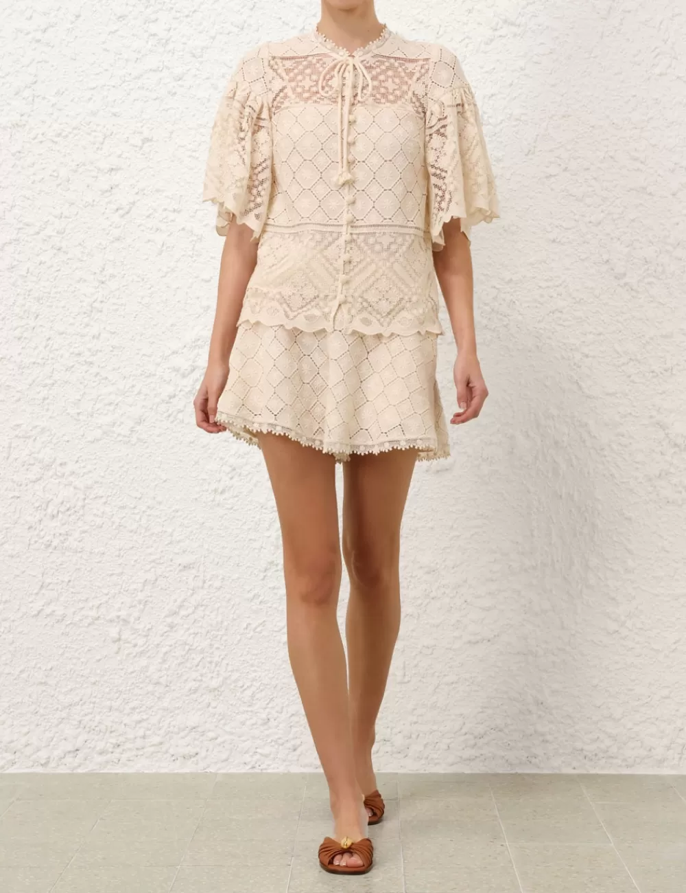 ZIMMERMANN Wylie Crochet Short