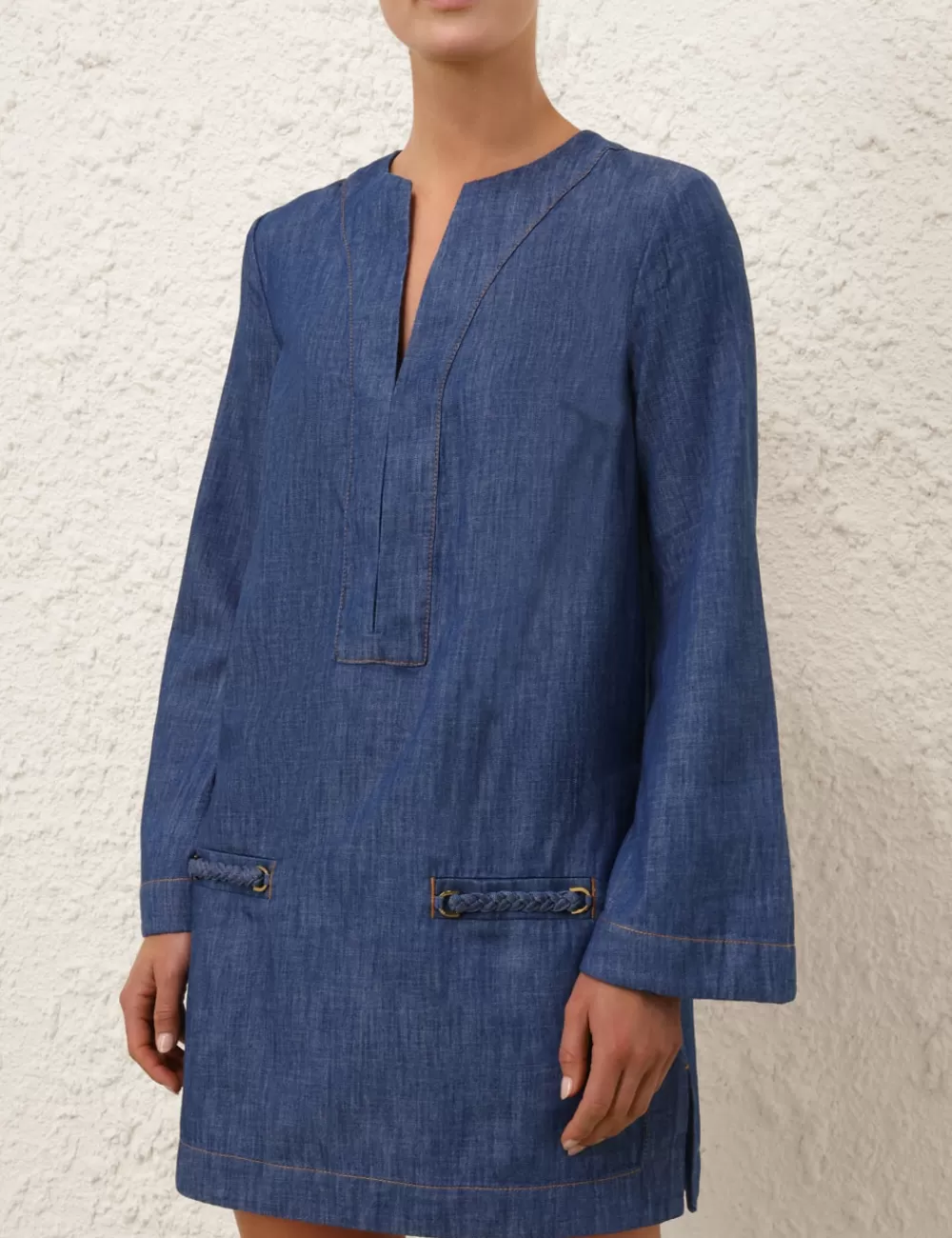 ZIMMERMANN Wylie Denim Tunic Dress