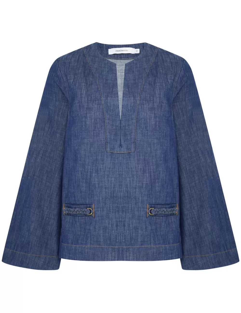 ZIMMERMANN Wylie Denim Tunic Top