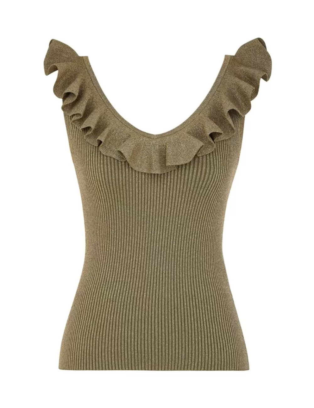 ZIMMERMANN Wylie Frill V-Neck Top