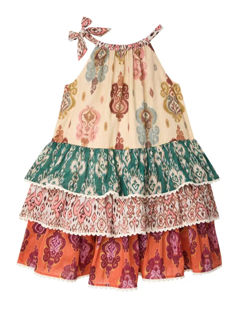 Kids ZIMMERMANN Wylie Kids Halter Tiered Dress