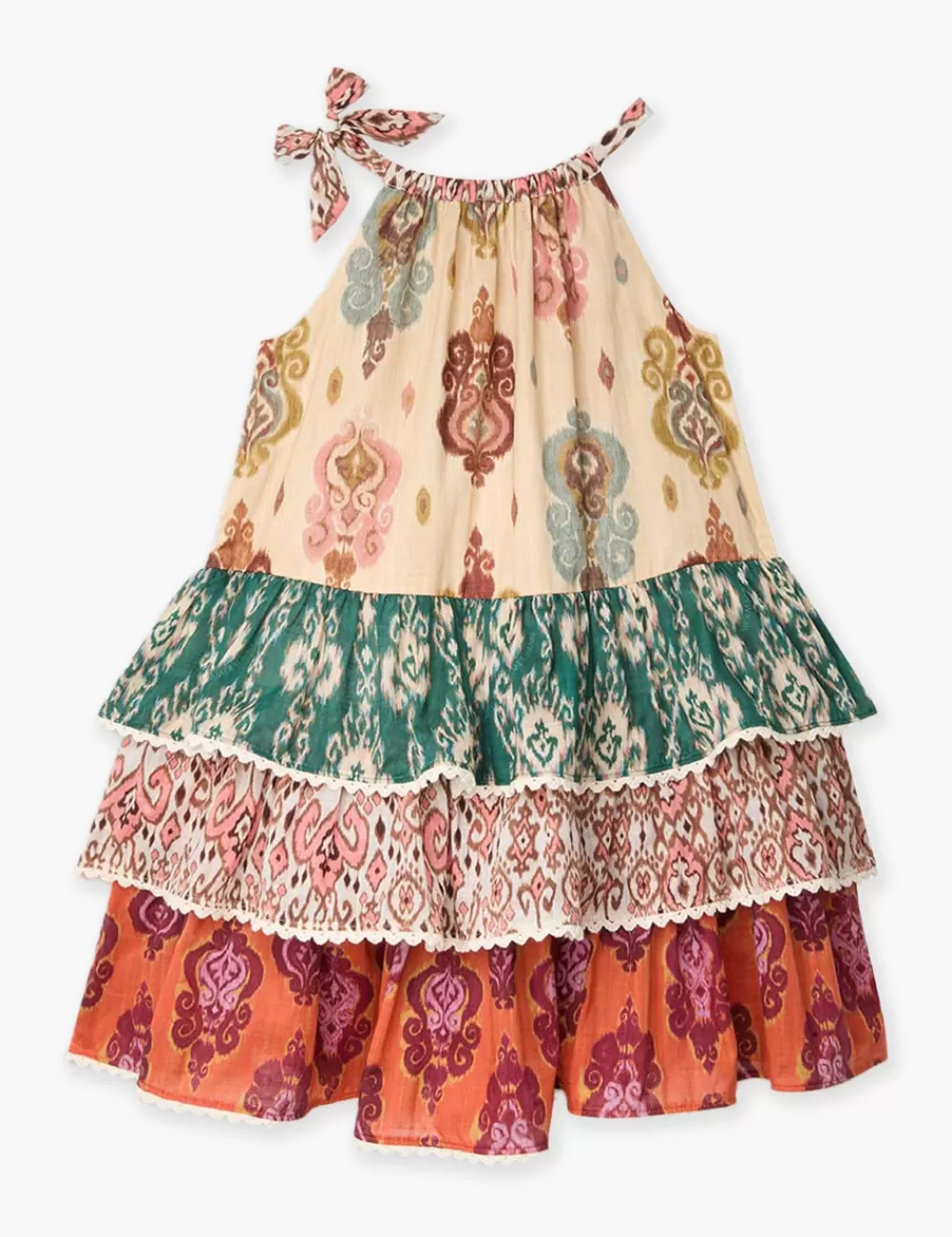 Kids ZIMMERMANN Wylie Kids Halter Tiered Dress