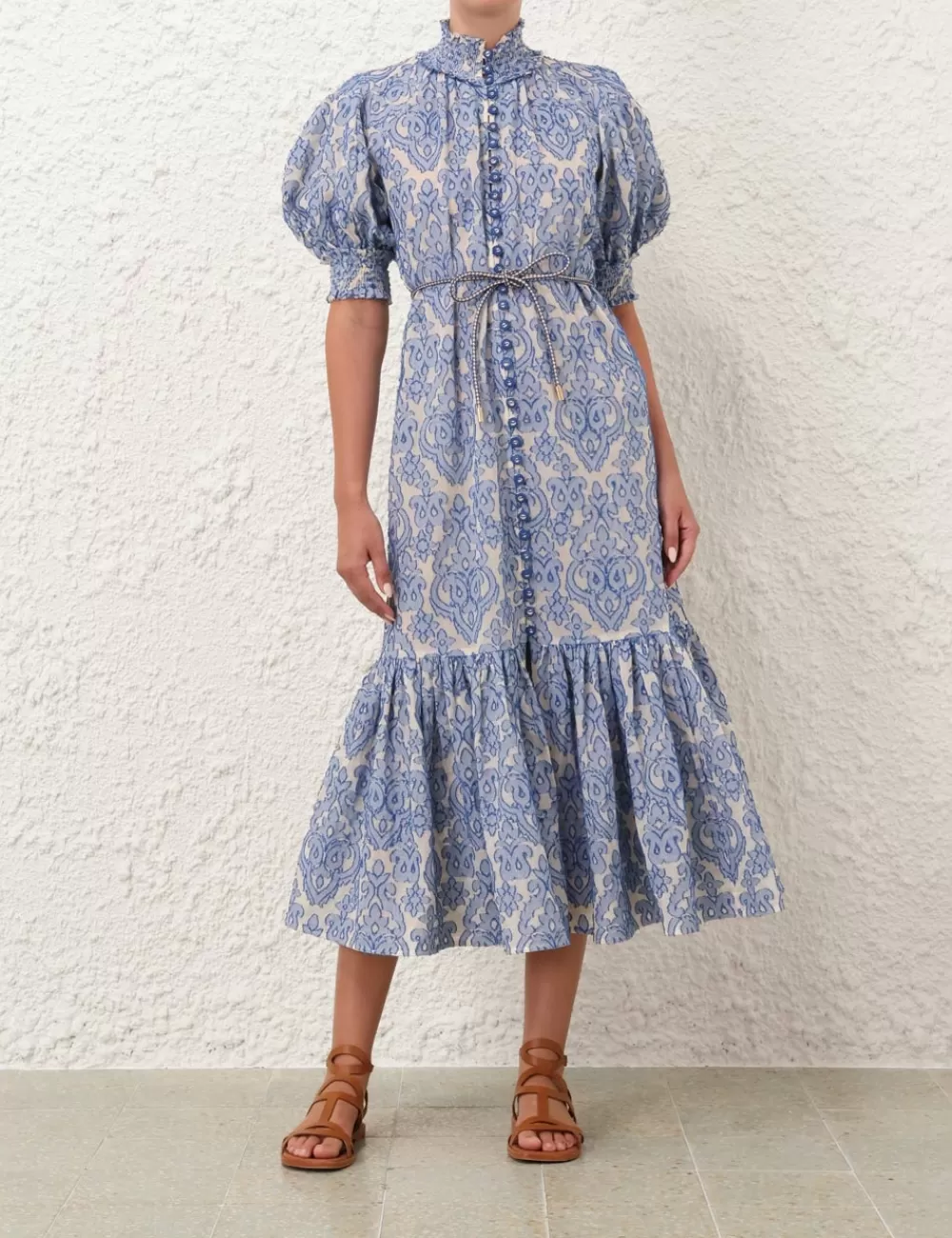 ZIMMERMANN Wylie Lantern Midi Dress