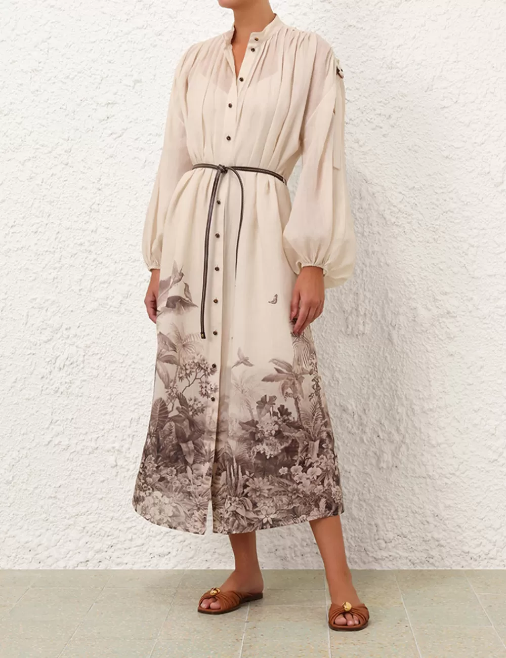 ZIMMERMANN Wylie Midi Shirt Dress