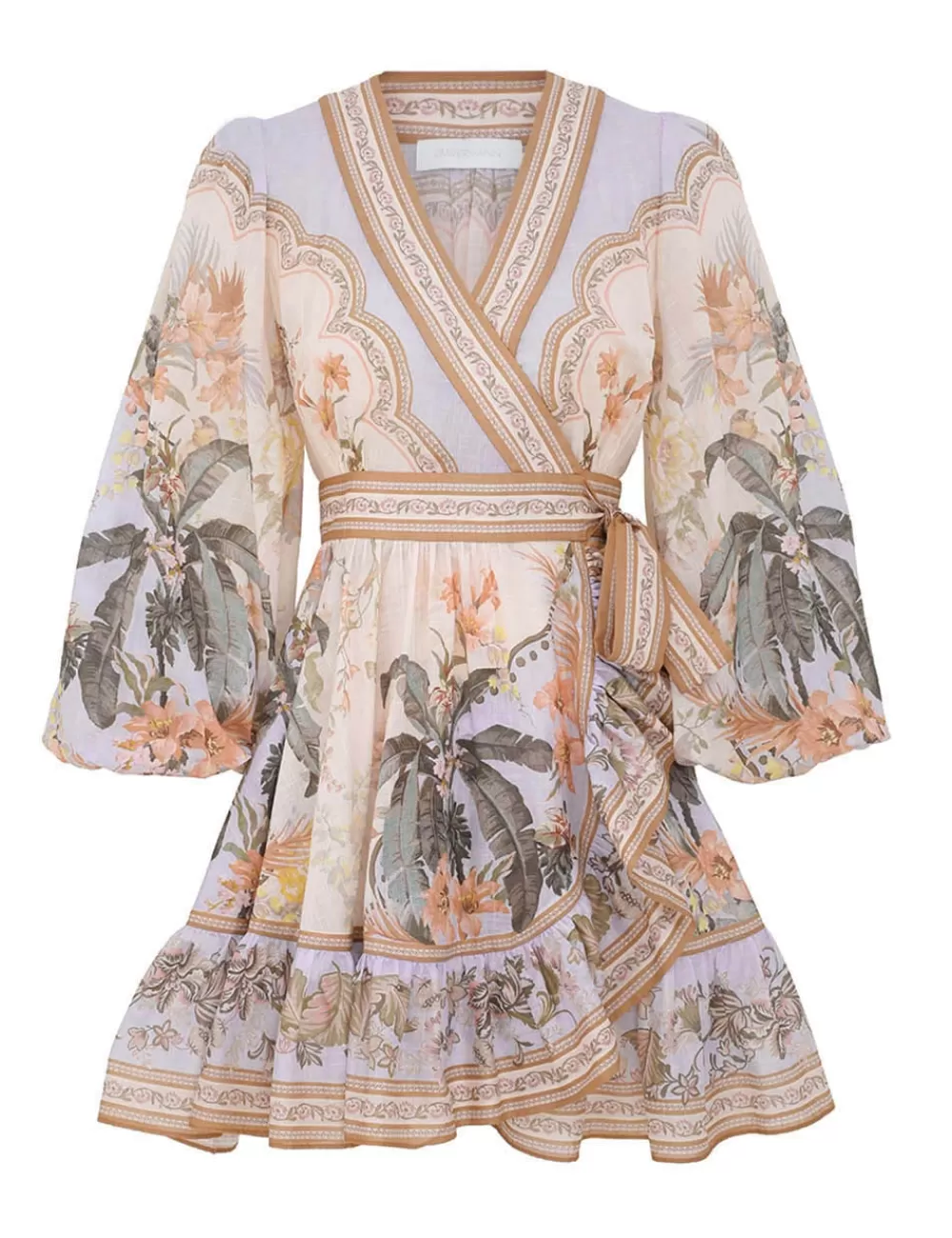 ZIMMERMANN Wylie Mini Wrap Frill Dress