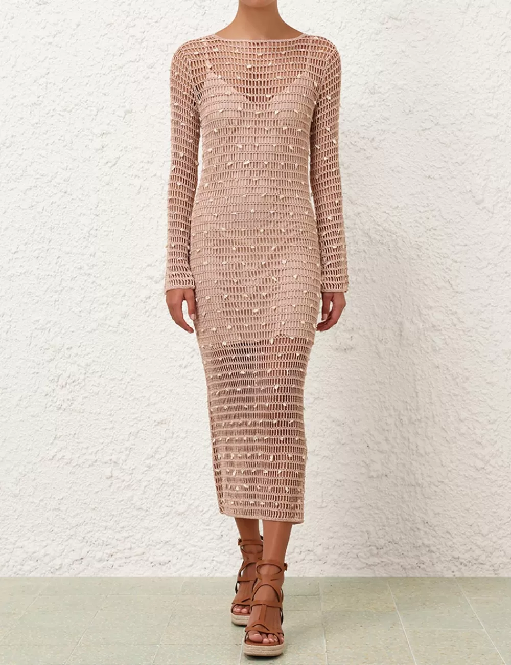 ZIMMERMANN Wylie Shell Crochet Midi