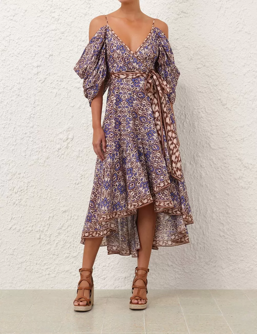 ZIMMERMANN Wylie Wrap Midi Dress