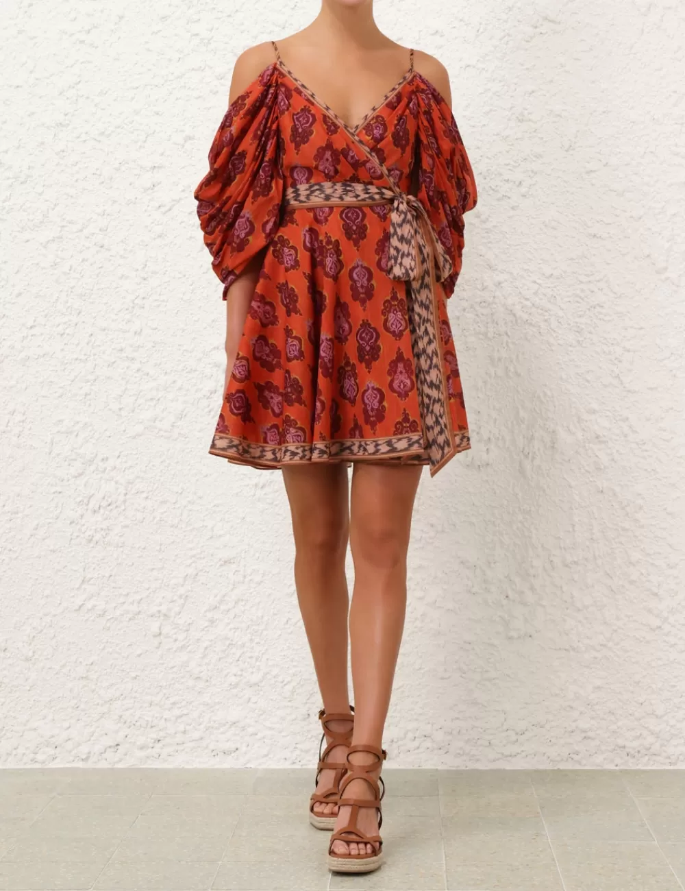 ZIMMERMANN Wylie Wrap Mini Dress