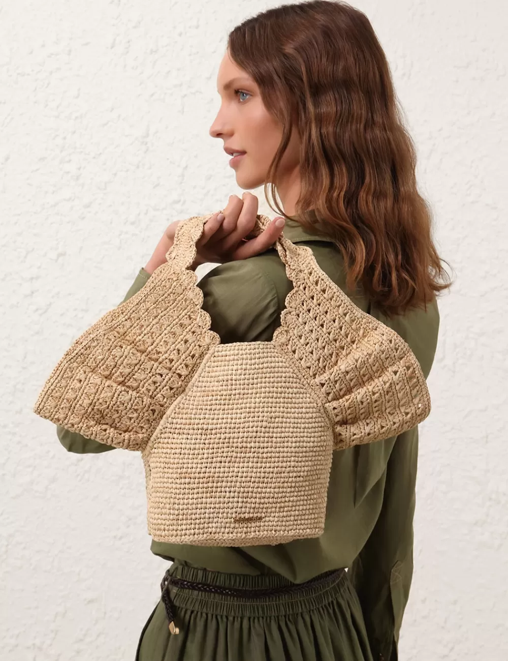 ZIMMERMANN Raffia Bucket